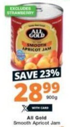 Checkers All Gold Smooth Apricot Jam 900g offer