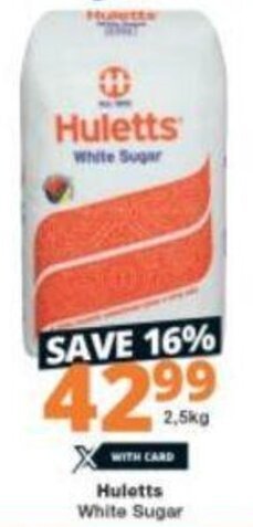 Checkers Huletts White Sugar 2,5kg offer