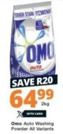 Checkers Omo Auto Washing Powder All Variants 2kg offer