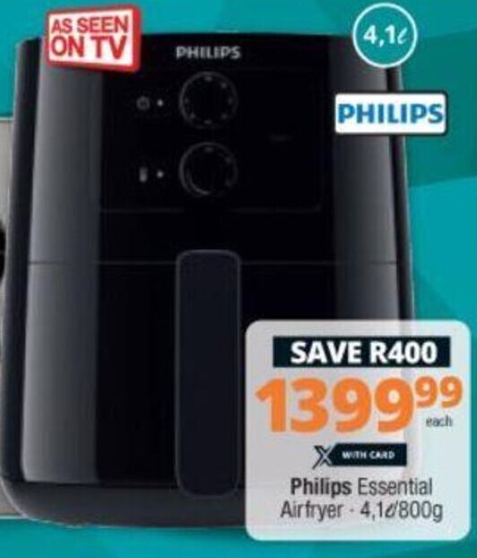 Philips Essential Airfryer 4,1L /800g offer at Checkers