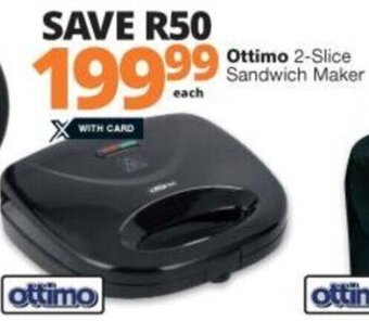 Checkers Ottimo 2-Slice Sandwich Maker offer