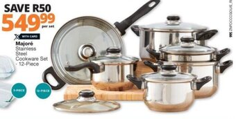 Checkers Majoré Stainless Steel Cookware Set 12-piece offer