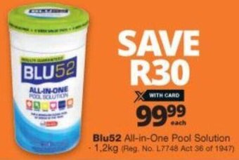 Checkers Blu52 All-in-One Pool Solution 1,2kg offer