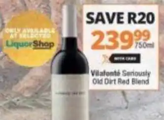 Vilafonté Seriously Old Dirt Red Blend 750ml