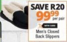 Checkers Men's Closed Back Slippers offer