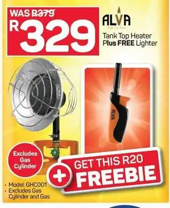 Pick n Pay Hypermarket Alva Tank Top Heater Plus Free Lighter offer