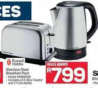 Pick n Pay Hypermarket Russell Hobbs Stainless Steel Breafast Pack offer