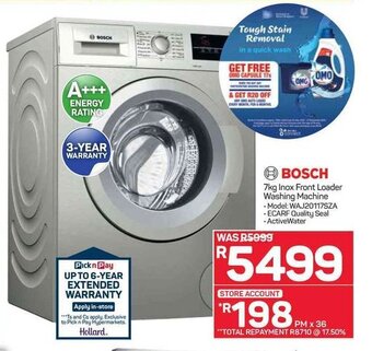 Pick n Pay Hypermarket Bosch 7kg Inox Front Loader Washing Machine offer