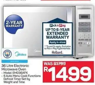 Pick n Pay Hypermarket Electronic Microwave Oven 36 Litre offer