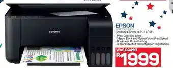 Epson Ecotank Printer 3-in-1 L3111