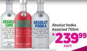 Absolut Vodka Assorted 750ml - Each