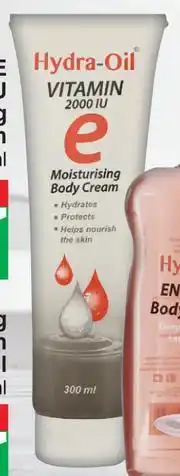 Dis-Chem Hydra Oil Vitamin E 2000IU Moisturising Body Cream-300ml offer