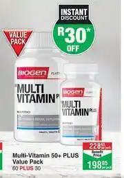 Dis-Chem Biogen Multi Vitamin 50+ Plus Value Pack 60 Plus 30-Per Pack offer