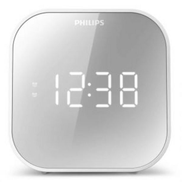 Philips tar4406 mirror clock radio (white) op3527 offer at Hirsch's