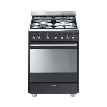 Hirsch's Smeg 60cm black gas/electric stove - ssa60ma9 offer