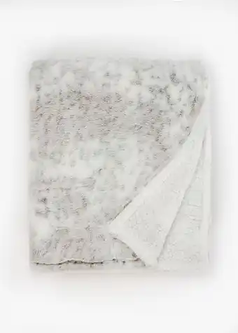 Woolworths Snow leopard faux fur blanket 200x150cm offer