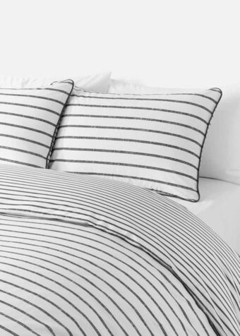 Woolworths Stripe 180tc duvet cover set offer