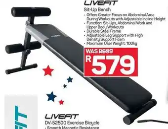 Pick n Pay Hypermarket Livefit Sit-Up Bench 100kg offer
