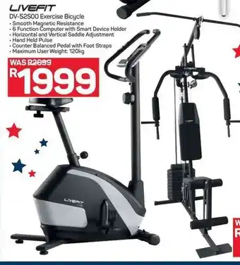 Pick n Pay Hypermarket Livefit DV-52500 Exercise Bicycle 120kg offer