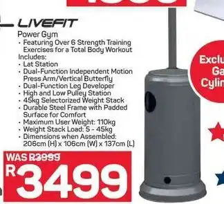 Pick n Pay Hypermarket Livefit Power Gym 206cm (H) x 106cm (W)x 137cm (L) offer