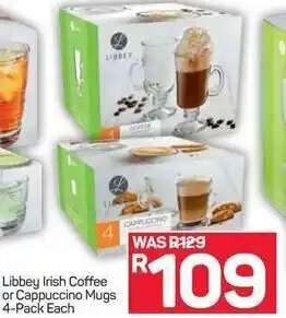 Pick n Pay Hypermarket Libbey Irish Coffee or Cappuccino Mugs 4-Pack Each offer