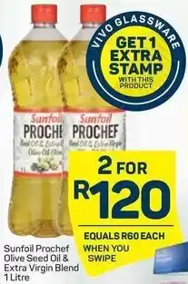 Pick n Pay Hypermarket Sunfoil Prochef Olive seed Oil & Extra Virgin Blend 1 Litre offer