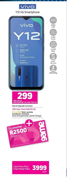 Game Vivo Y12 4G Smartphone offer