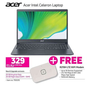 Game Acer Intel Celeron Laptop offer