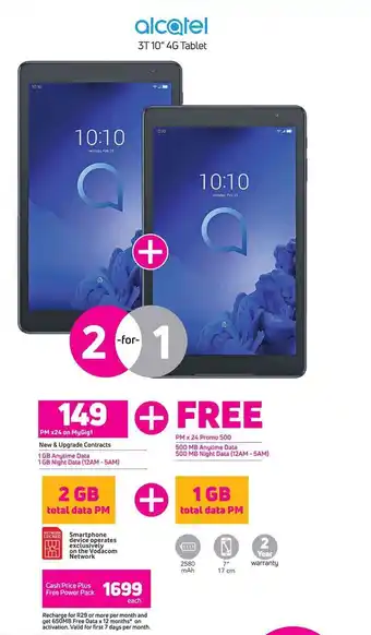 Game Alcatel 3T 10" 4G Tablet offer