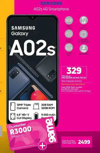 Game Samsung A02s 4G Smartphone offer