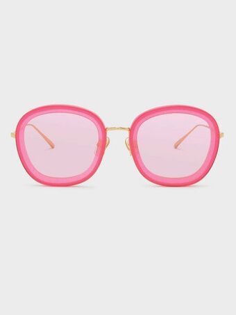 Acetate butterfly frame shades
- pink