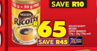 Shoprite Nescafé ricoffy coffee offer