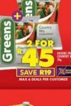 Shoprite Greens frozen vegetables 2 offer