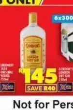 Shoprite Gordon's gin offer