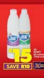 Shoprite Jik bleach offer