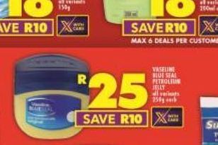 Shoprite Vaseline petroleum jelly offer