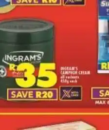 Shoprite Ingram's camphor cream offer