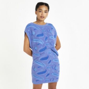 The FIX Women's blue abstract skirt offer