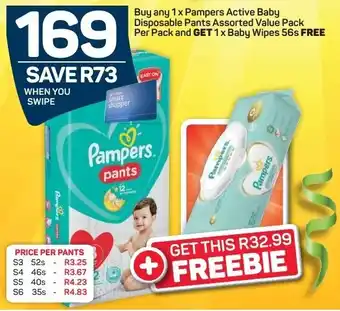 Pick n Pay Liquor Pampers Active Baby Disposable Pants Assorted Value Pack offer