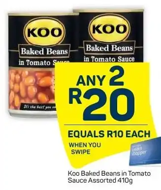 Koo Baked Beans in Tomato Sauce Assorted 410g