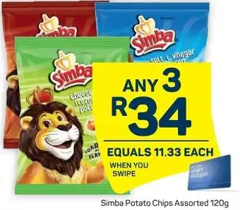 Simba Potato Chips Assorted 120g