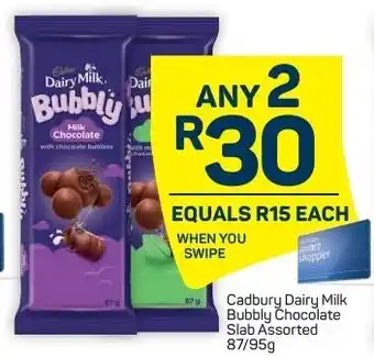 Pick n Pay Liquor Cadbury Dairy Milk Bubblly Chocolate Slab Asstd 87/95g offer