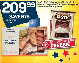 PnP Fishmonger's Medium Pink Prawns 800g