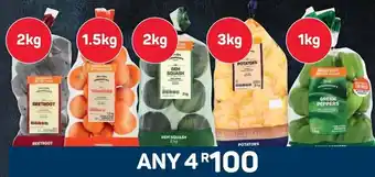 Pick n Pay Liquor Beetroot 2kg, Tomatoes 1.5kg, Gem Squash 2kg, Potatoes 3kg, Green Peppers 1kg offer
