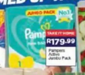 Super Save Pampers Active Jumbo Pack offer