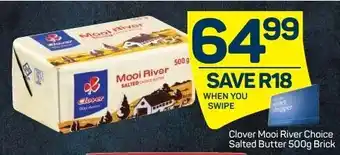 Pick n Pay Liquor Clover Mooi River Choice Salted Butter 500g offer
