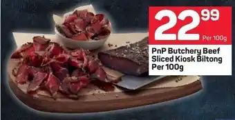 Pick n Pay Liquor PnP Butchery Beef Sliced Kiosk Biltong 100g offer