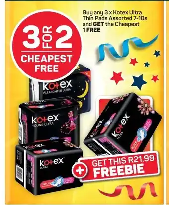 Kotex Ultra Thin Pads Asstd 7-10s