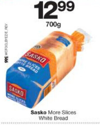 Checkers Sasko More Slices White Bread 700g offer