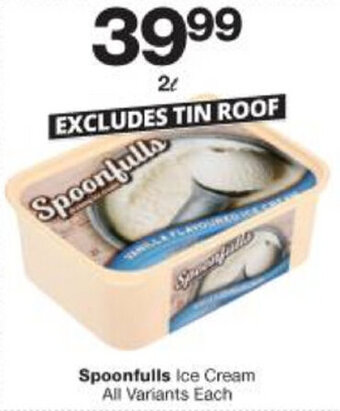 Checkers Spoonfulls Ice Cream 2L offer